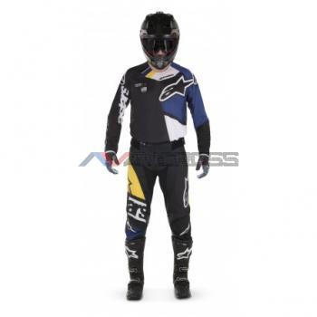 Completo Alpinestar Techstar Factory Black Dark Blue White Yello