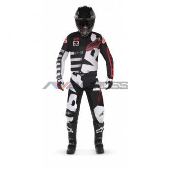 COMPLETO ALPINESTAR RACER BRAAP BLACK WHITE RED