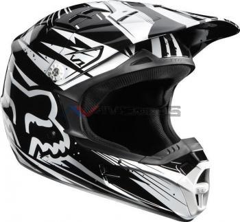 Casco Fox V1 Undertow Black-White